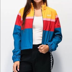 Limited edition Vans Primary Colorblock Crop Windbreaker Jacket